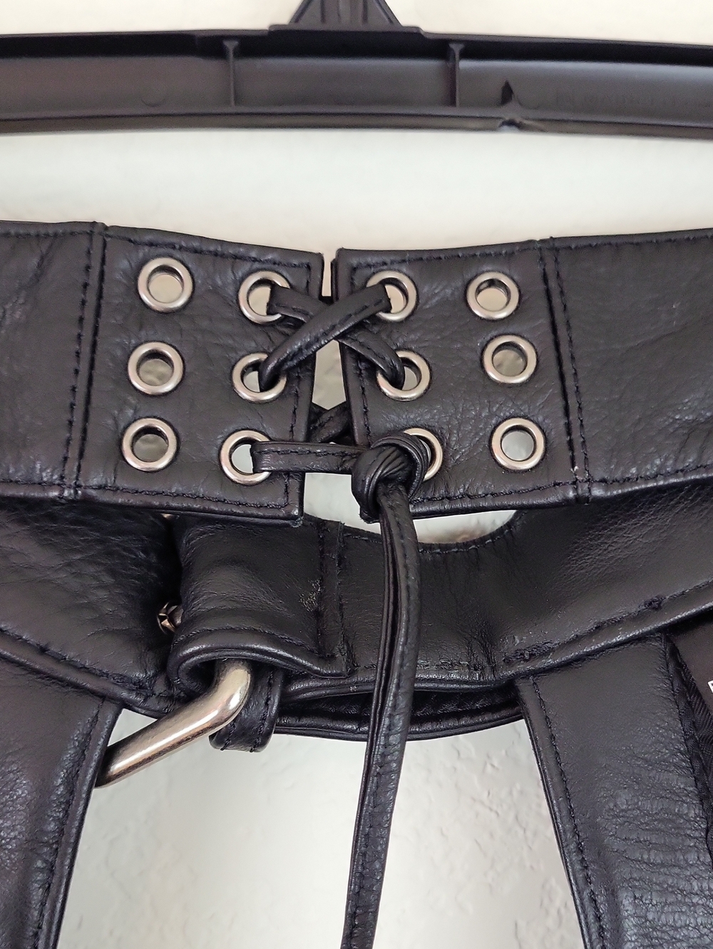 Harley Davidson Black Leather Motorcycle Biker Chaps Women's Small - Picture 7 of 13